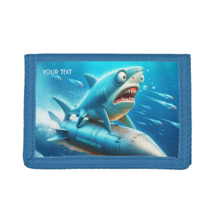 Fantasy Cute Shark Torpedo Sea Trifold Wallet