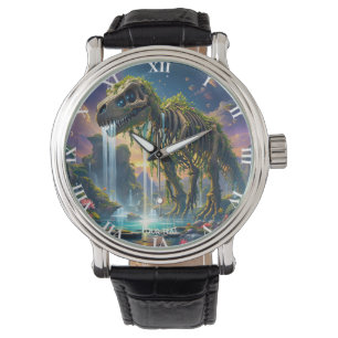 Fantasy Cute Skeleton Dinosaur Garden Watch