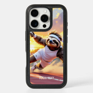 Fantasy Cute Sloth Playing Tennis iPhone 16 Pro Case