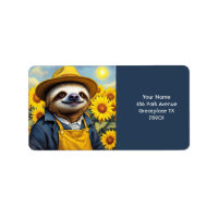 Fantasy Cute Sloth Van Gogh