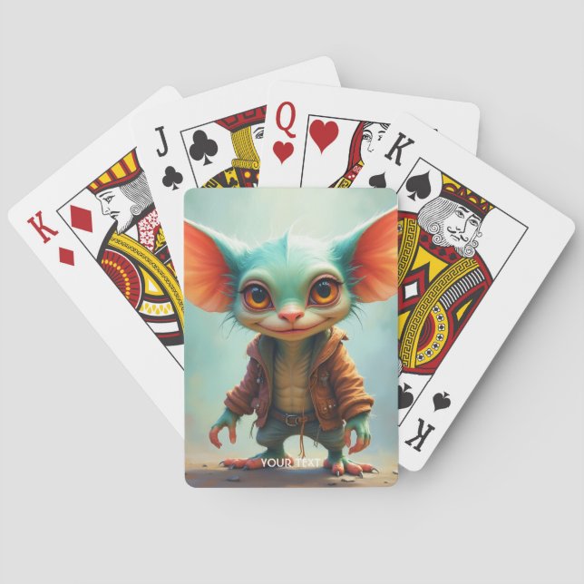 Fantasy Cute  Small Adorable Creature Poker Cards (Back)