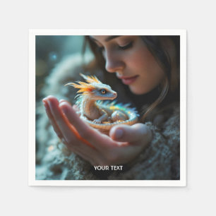 Fantasy Cute Small Baby Dragon Napkins