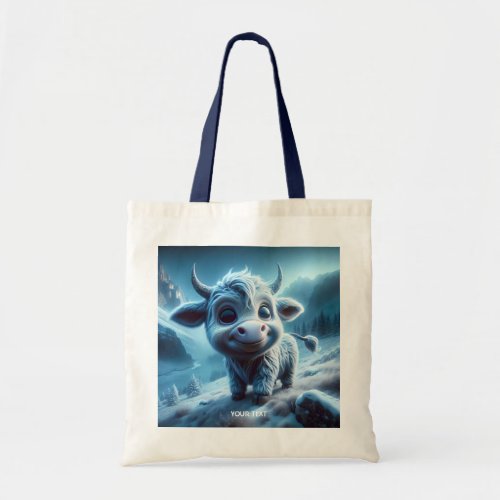 Fantasy Cute Smiling Baby Bull Tote Bag