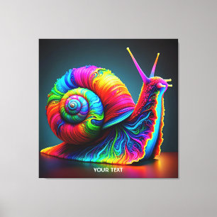 Fantasy Cute Snail Many Colors Canvas Print