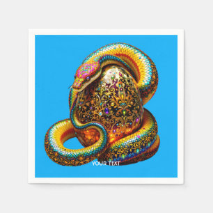 Fantasy Cute Snake Egg Vibrant Napkins