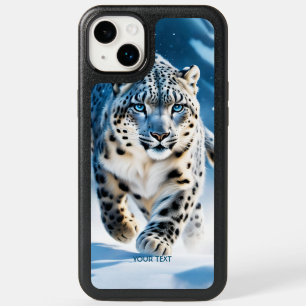 Fantasy Cute Snow Leopard Running OtterBox iPhone 14 Plus Case
