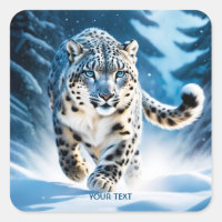 Fantasy Cute Snow Leopard Running