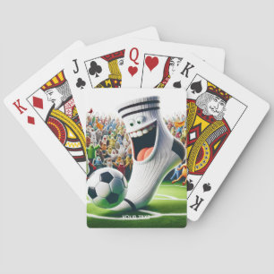 Fantasy Cute Soccer Ball Sock Poker Cards