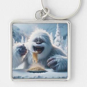 Fantasy Cute Spaghetti Yeti Snow Keychain