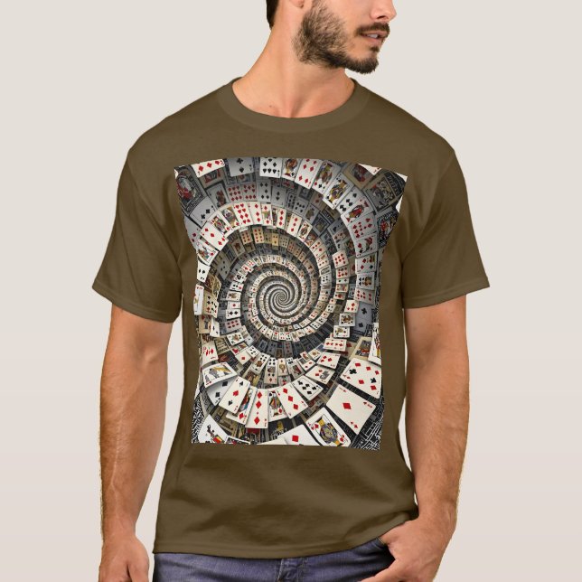 Fantasy Cute  Spiral Cards Staircase  T-Shirt (Front)