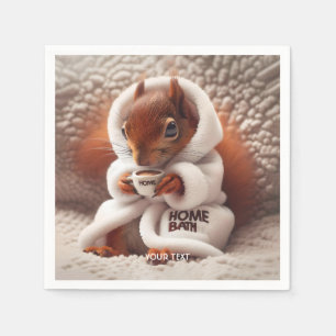 Fantasy Cute Squirrel Coffee Cup Napkins