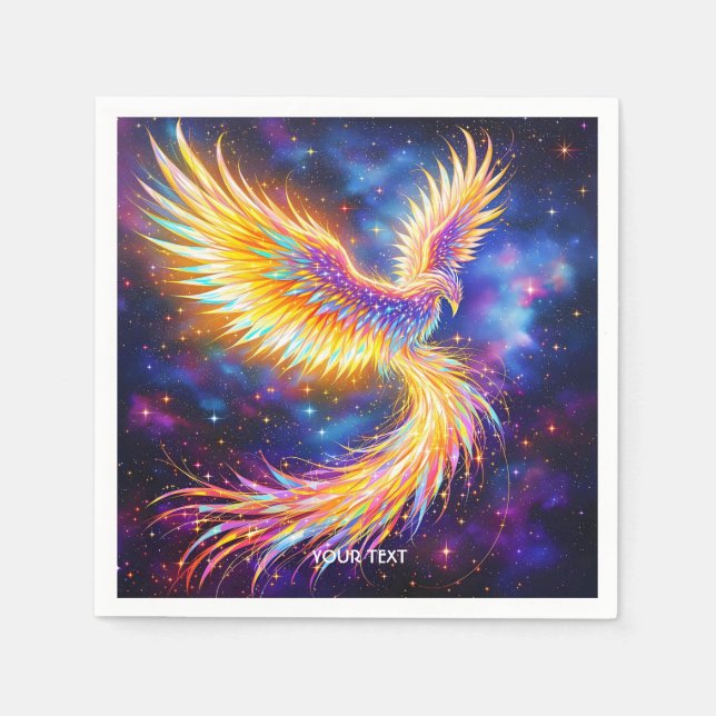 Fantasy Cute Starlight Phoenix Space Napkins (Front)