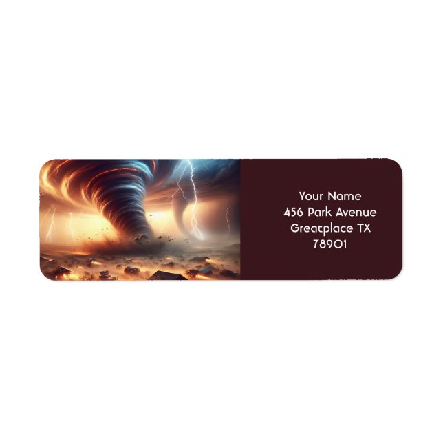 Fantasy Cute Storm Desert Farm Label (Front)