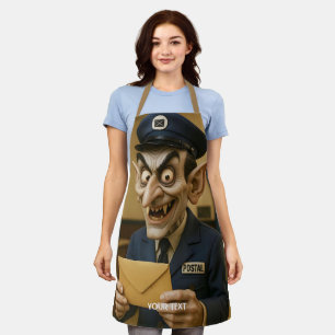 Fantasy Cute Strange Postal Worker Apron
