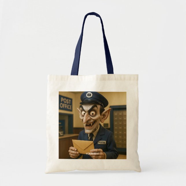 Fantasy Cute  Strange Postal Worker Tote Bag (Front)