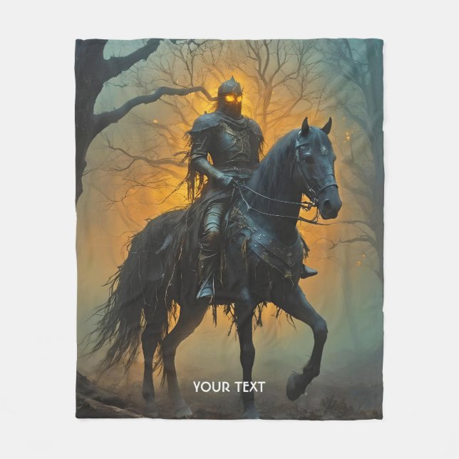 Fantasy Cute Stranger Horse Night Fleece Blanket (Front)