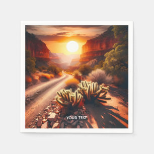 Fantasy Cute Sun Desert Sunset Napkins