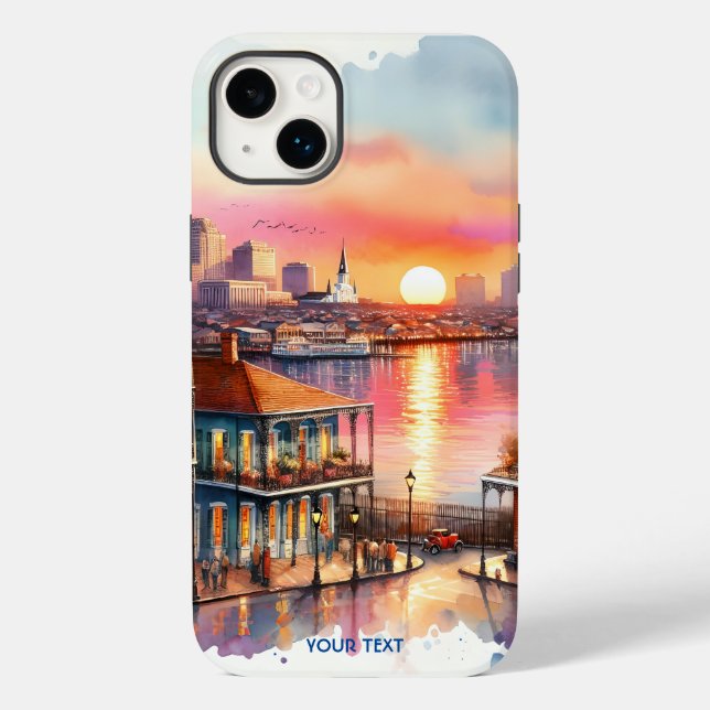 Fantasy Cute Sunset New Orleans View Case-Mate iPhone Case (Back)