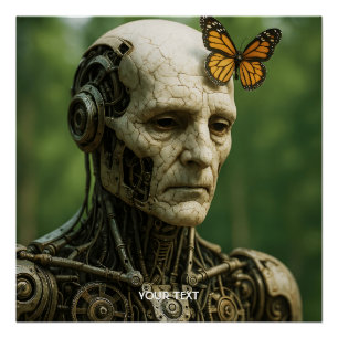 Fantasy Cute Surrealism Butterfly Face Poster