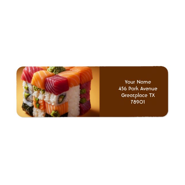 Fantasy Cute Sushi Small Cube Label (Front)