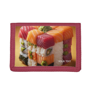 Fantasy Cute Sushi Small Cube Tri-fold Wallet