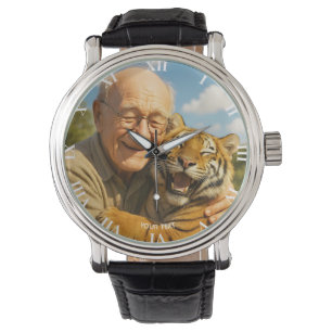 Fantasy Cute Tiger Old Man Watch
