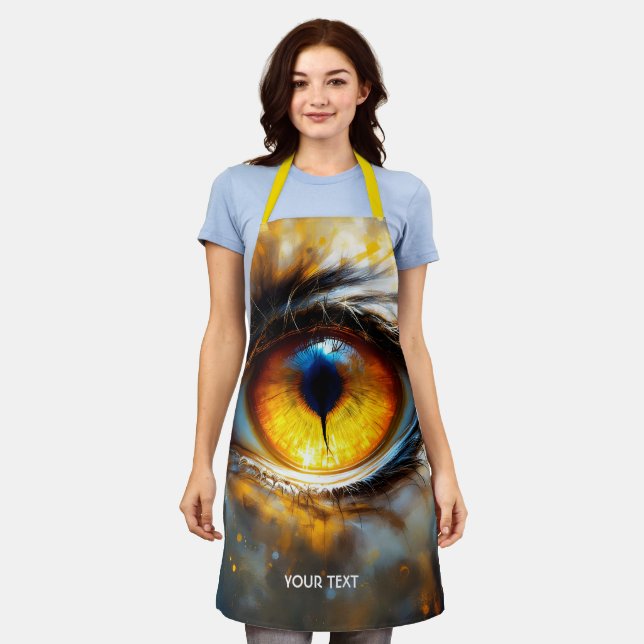 Fantasy Cute Tiger Orange Eye Apron (Worn)
