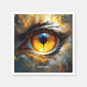 Fantasy Cute Tiger Orange Eye Napkins