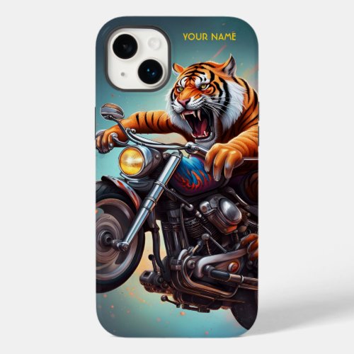 Fantasy Cute Tiger Riding Bike Case_Mate iPhone 14 Plus Case