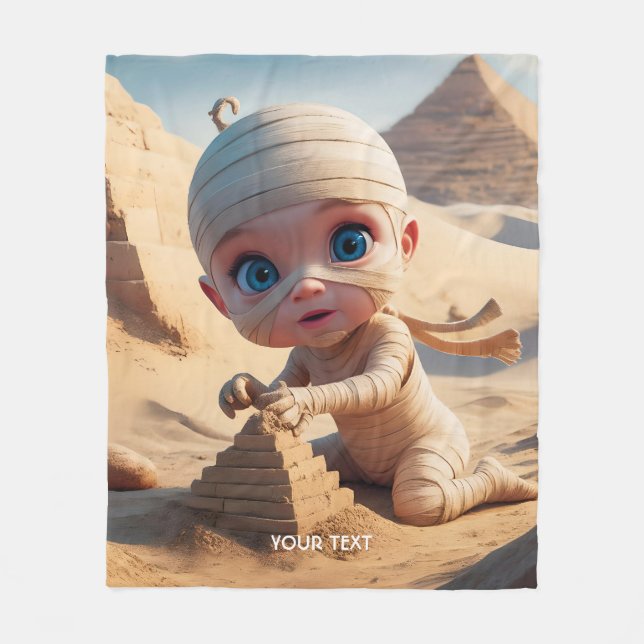 Fantasy Cute Toddler Ancient Egypt Fleece Blanket (Front)