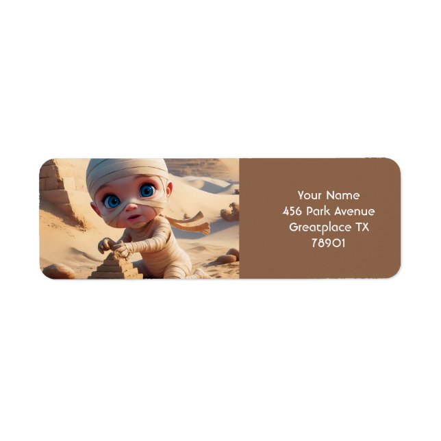 Fantasy Cute Toddler Ancient Egypt Label (Front)