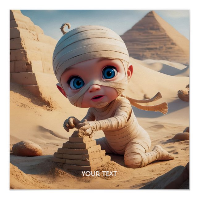 Fantasy Cute Toddler Ancient Egypt Poster (Front)