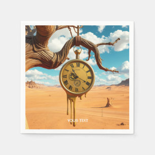 Fantasy Cute Tree Desert Clock Napkins