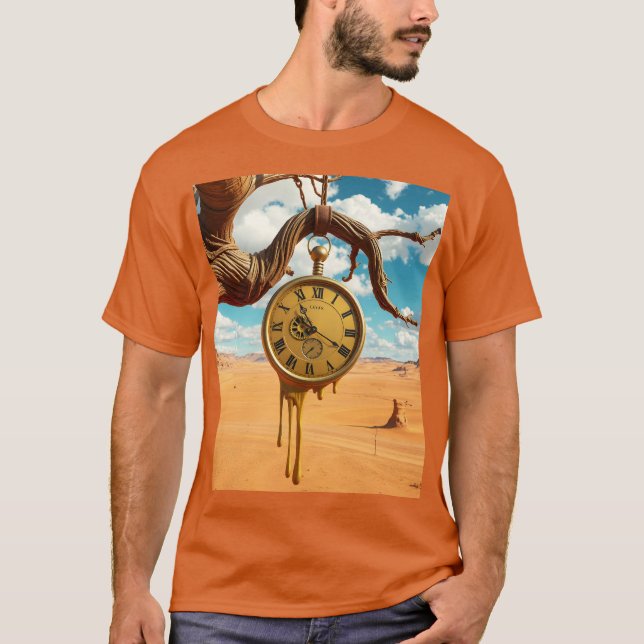 Fantasy Cute Tree Desert Clock T-Shirt (Front)