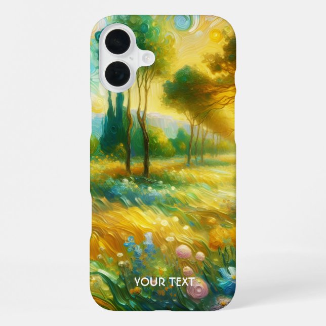 Fantasy Cute Trees Abstract Landscape Iphone Case (Back)