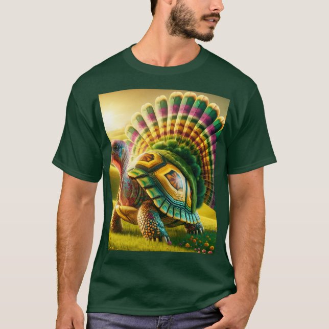 Fantasy Cute Turkey Turtle Mix T-Shirt (Front)