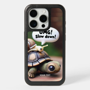 Fantasy Cute Turtle Snail Speed iPhone 15 Pro Case