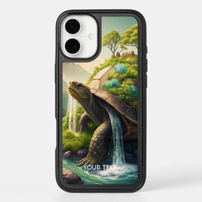 Fantasy Cute  Turtle Waterfall Forest Otterbox iPhone Case (Back)