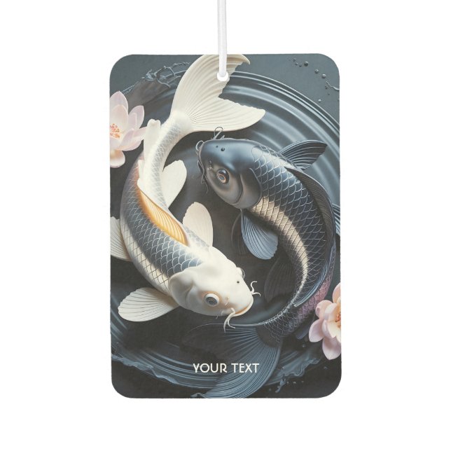 Fantasy Cute Two Koi Fish Air Freshener (Front)