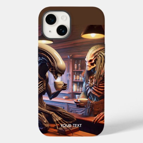 Fantasy Cute Two Strangers Coffee Case_Mate iPhone 14 Case