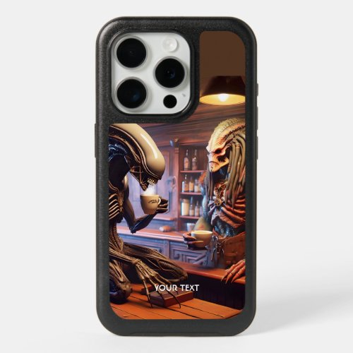 Fantasy Cute Two Strangers Coffee iPhone 15 Pro Case