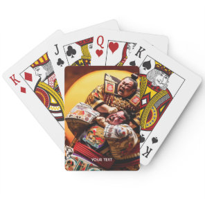Fantasy Cute Two Sumo Fighters Poker Cards