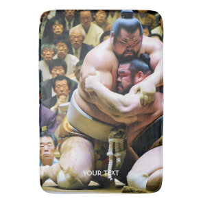 Fantasy Cute Two Sumo Wrestlers Bath Mat