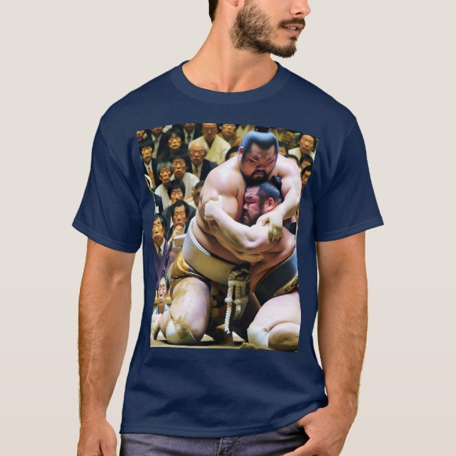 Fantasy Cute Two Sumo Wrestlers T-Shirt (Front)