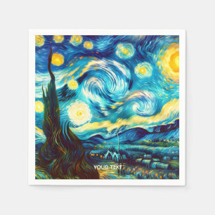 Fantasy Cute Van Gogh Inspired Napkins