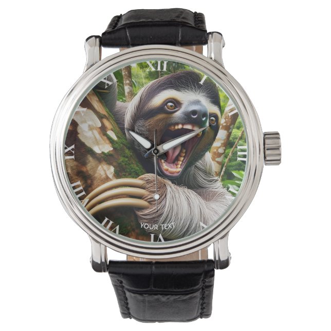 Fantasy Cute Very Angry Sloth Watch (Front)