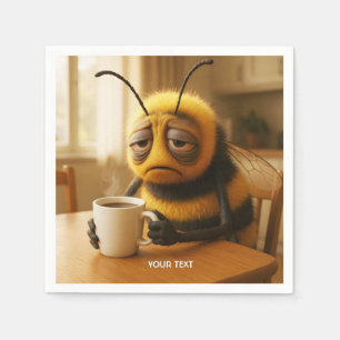 Fantasy Cute Very Tired Bee Napkins