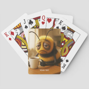 Fantasy Cute Very Tired Bee Poker Cards