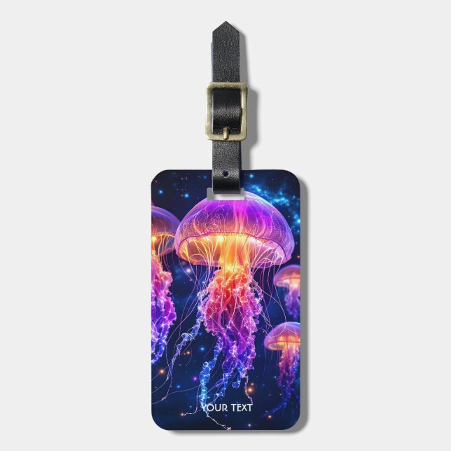 Fantasy Cute Vibrant Underwater World Luggage Tag (Front Vertical)