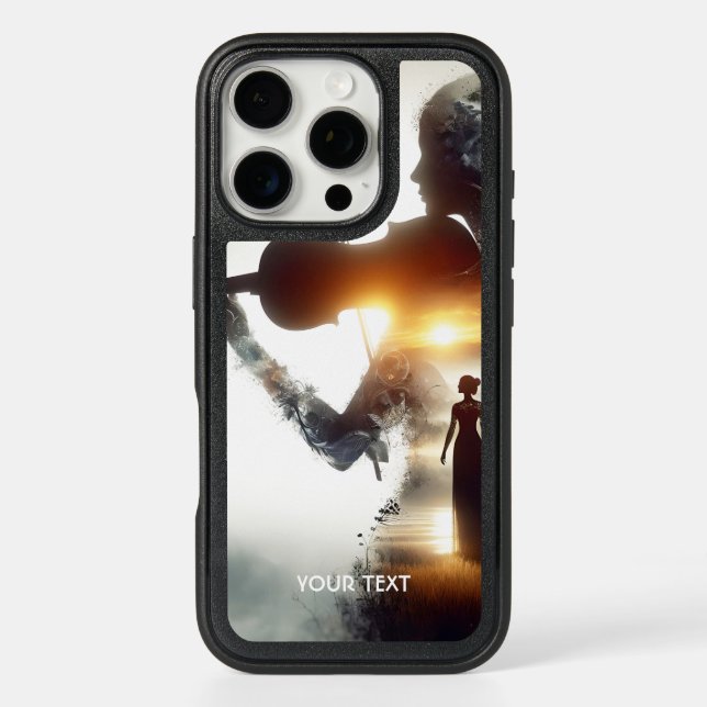 Fantasy Cute Violin Girl Sun Otterbox iPhone Case (Back)